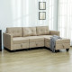 &#039;L&#039; Shape Modular Sofa, with Storage - Light Brown