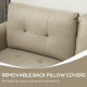 &#039;L&#039; Shape Modular Sofa, with Storage - Light Brown