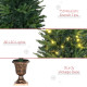 1.2m 4ft Christmas Tree Entrance Décor 750 Tips Xmas Pre-lit Tree 80 LED with Vase Base