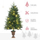 1.2m 4ft Christmas Tree Entrance Décor 750 Tips Xmas Pre-lit Tree 80 LED with Vase Base