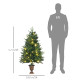 1.2m 4ft Christmas Tree Entrance Décor 750 Tips Xmas Pre-lit Tree 80 LED with Vase Base