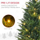 1.2m 4ft Christmas Tree Entrance Décor 750 Tips Xmas Pre-lit Tree 80 LED with Vase Base