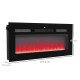 102cm Electric Fireplace, 2000W Recessed and Wall Mounted Electric Fire with Remote Control, 9 Flame Colour and Crystal, Black