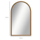 110 x 65cm Wooden Arched Mirror - Natural Finish