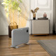 1200W Electric Convector Heater, Freestanding or Wall Mounted, Space Heater with Adjustable Thermostat, Timer, Grey