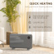 1200W Electric Convector Heater, Freestanding or Wall Mounted, Space Heater with Adjustable Thermostat, Timer, Grey