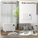 1200W Electric Convector Heater, Freestanding or Wall Mounted, Space Heater with Adjustable Thermostat, Timer, White