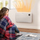 1200W Electric Convector Heater, Freestanding or Wall Mounted, Space Heater with Adjustable Thermostat, Timer, White