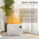 1200W Electric Convector Heater, Freestanding or Wall Mounted, Space Heater with Adjustable Thermostat, Timer, White