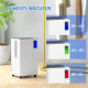 12L/Day Dehumidifier with Continuous Drainage, 2L Water Tank, 24H Timer, Digital Humidity Display, Filter, Auto Defrost, Childre