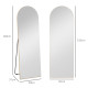 150cm Arched Full Length Mirror - Gold Tone