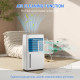 16L/Day Dehumidifier with Activated Carbon Air Filter, Continuous Drainage, 5.5L Water Tank, 24H Timer, Humidity Light, Dehumidi