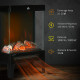 180° Charming Electric Fireplace Heater, Quiet Freestanding Stove with LED Flame Effect, Level-less Temperature Control, Overhea