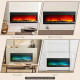 1800W 15-40℃ Adjustable Flame Glass Panel Convector Heater, 127cm