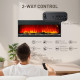 1800W 15-40℃ Adjustable Flame Glass Panel Convector Heater, 127cm