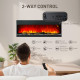 1800W 15-40℃ Adjustable Flame Glass Panel Convector Heater, 152cm