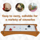 2.5FT Tabletop Air Hockey Game Table Wooden Portable Party Gaming Toy for Kids Children Adult