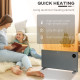 2000W Electric Convector Heater, Freestanding or Wall Mounted, Space Heater with Adjustable Thermostat, Timer, Grey