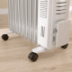 2000W Quiet Oil Filled Radiator, 9 Fin Energy Efficient Portable Electric Heater with 3 Heat Settings, Adjustable Thermostat, Sa