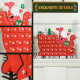 24-Drawer Reusable Santa Sleigh Christmas Advent Calendar