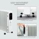 2500W Oil Filled Radiator, 11 Fin Portable Electric Heater with LED Display, 24H Timer, 3 Heat Settings, Adjustable Thermostat, 