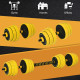 25KG Dumbbell &amp; Barbell  Adjustable Set Plate Bar Clamp Rod Home Gym Sports Area Exercise Ergonomic