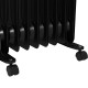 2kW Nine Fin Oil-Filled Radiator - Black