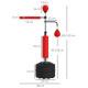 3-in-1 Boxing Punching Bag, Freestanding with 2 Speed Bals, 360° Reflex Bar, 160-230cm Adjustable Height, Red