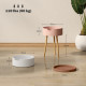 3-Tier Side Table, Round Living Room End Table with 2 Hidden Storage and Detachable Top Tray, Sofa Small Side Table with Wooden 