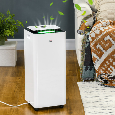 3500mL Portable Dehumidifier with Air Purifier, 24H Timer, 5 Modes, 16L/Day, for Home Laundry, White