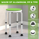 360° Swivel Shower Chair, Height Adjustable Aluminium Shower Stool with Non-Slip Feet for Disabled, Elderly, Green