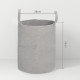 36L Cotton Rope Laundry Basket, with Handles - Grey