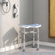 39-51.5cm &#039;U&#039; Seat Padded Shower Stool - Light Blue