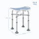 39-51.5cm &#039;U&#039; Seat Padded Shower Stool - Light Blue