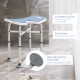 39-51.5cm &#039;U&#039; Seat Padded Shower Stool - Light Blue