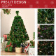 3FT Prelit Artificial Christmas Tree Fiber Optic LED Light Holiday Home Xmas Decoration Table Decor with Multi-Color Lights, Gre