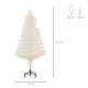 4 Feet Prelit Artificial Christmas Tree with Fiber Optic LED Light, Holiday Home Xmas Decoration, White