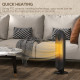 45° Oscillating Ceramic Space Heater, with Remote - Black