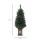 4ft Artificial Christmas Tree with 80 Warm White LED Lights, 8 Modes and Remote, Realistic Xmas Tree with Square Stand for Party