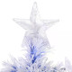 4FT Artificial Fibre Optic Christmas Tree Seasonal Decoration w/ LED Lights Pre-Lit Easy Store White Blue