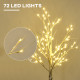 4ft Artificial White Birch Tree Light with Warm White Pre-Lit LED Light for Indoor and Covered Outdoor Use