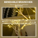 4ft Artificial White Birch Tree Light with Warm White Pre-Lit LED Light for Indoor and Covered Outdoor Use