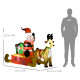 4ft Christmas Inflatable Santa Claus Sledge Sleigh Reindeer Blow Up Decoration Xmas Décor for Garden