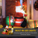 4ft Christmas Inflatable Santa Claus Sledge Sleigh Reindeer Blow Up Decoration Xmas Décor for Garden