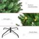 4FT Christmas Tree Warm White LED Light Holiday Home Decoration, Green