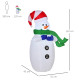 4ft Inflatable Standing Christmas Decoration Large Waterproof Snowman with LED and Inflator