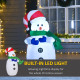 4ft Inflatable Standing Christmas Decoration Large Waterproof Snowman with LED and Inflator