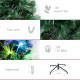 4FT Multicoloured Artificial Christmas Tree w/ Fibre Optic Lights Pre-Lit Modes Metal Stand Star Holder Home Seasonal Decoration