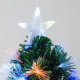 4FT Multicoloured Artificial Christmas Tree w/ Fibre Optic Lights Pre-Lit Modes Metal Stand Star Holder Home Seasonal Decoration