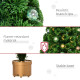 4FT Prelit Artificial Christmas Tree with Fibre Optics, Baubles Decoration, Golden Pot for Holiday, Home - Green